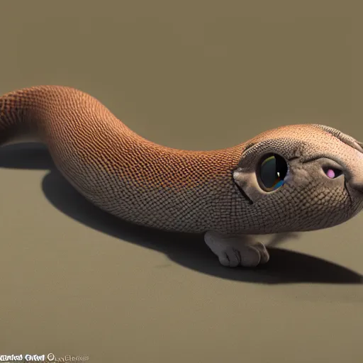Prompt: A cat-snake hybrid, unreal engine, 3D render