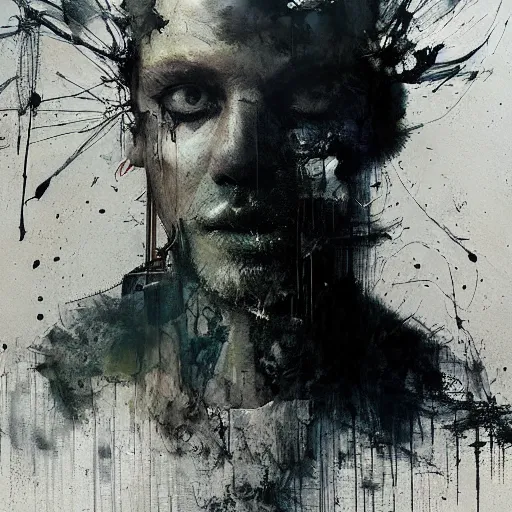 Image similar to ultra - realistic work with a suspended body in a metaphysical world, by emil melmoth zdzislaw belsinki craig mullins yoji shinkawa realistic render ominous detailed photo atmospheric by jeremy mann francis bacon and agnes cecile ink drips paint smears digital glitches glitchart