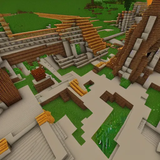 Image similar to an old western town in Minecraft