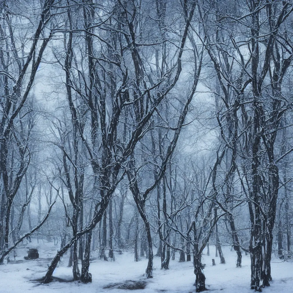 Image similar to winter wonderland by hans ruedi giger