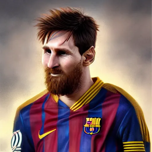 messi as giga chad, d & d, fantasy, portrait, highly, Stable Diffusion