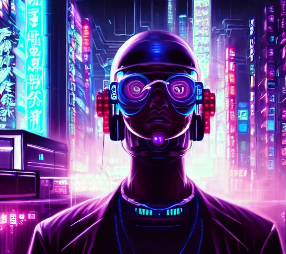 Prompt: a portrait of a cyberpunk netrunner, very very coherent painting, street level neo-Tokyo, in the style of Gustave Doré, 4k, 8k, HD, trending on artstation