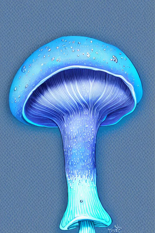 Image similar to glowing mushroom, blue, highly detailed, digital art, sharp focus, trending on art station
