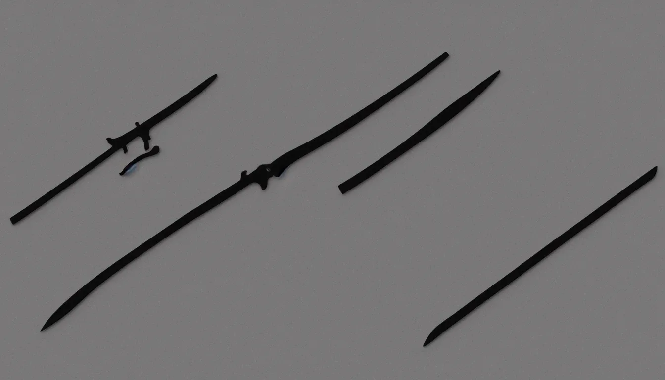 Prompt: black and white sword logo, minimalist