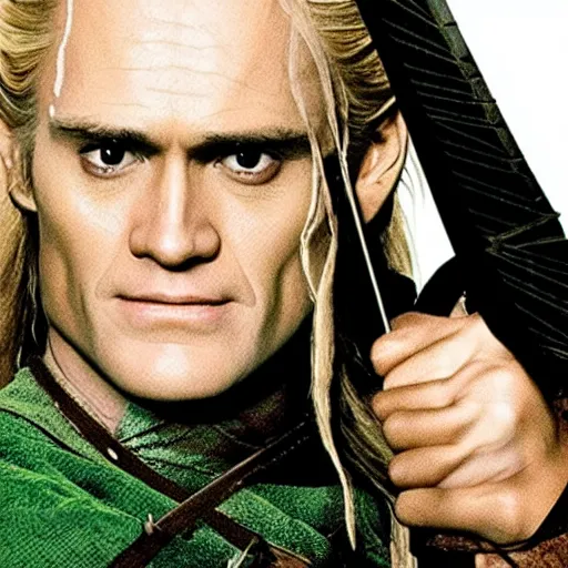 Image similar to jim carrey playing legolas in lord of the rings