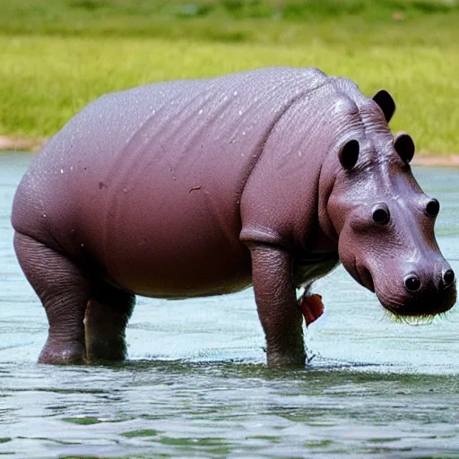 Prompt: a hippo made from a hippocampus