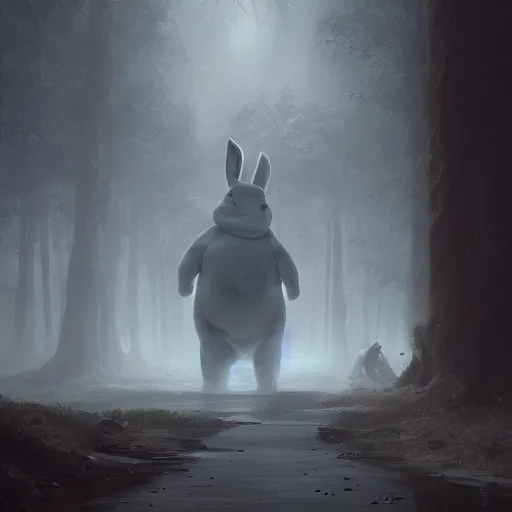 Prompt: an insane big chungus, reflections, atmospheric, Greg rutkowski, Trending artstation, cinematográfica, digital Art