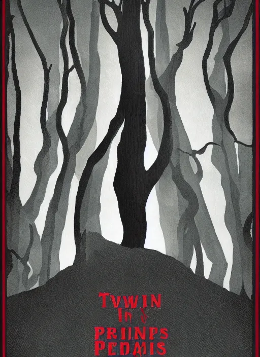 Image similar to twin peaks movie poster art by tim jacobus