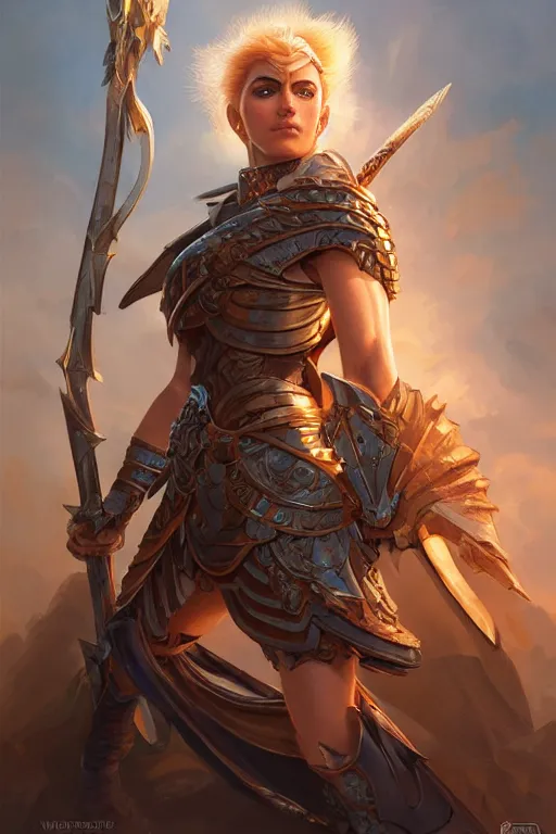 Image similar to amazon valkyrie athena, d & d, fantasy, portrait, highly detailed, headshot, digital painting, trending on artstation, concept art, sharp focus, illustration, art by artgerm and greg rutkowski and magali villeneuve