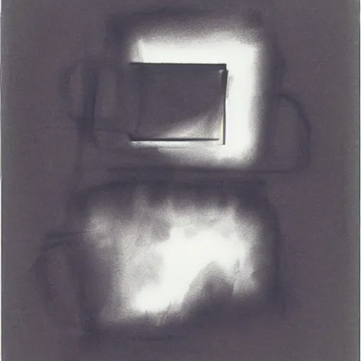 Image similar to polaroid of a abstract charcoal modern art