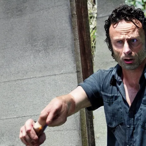 Image similar to Andrew Lincoln playing Glenn Rhee from the walking dead,8k,