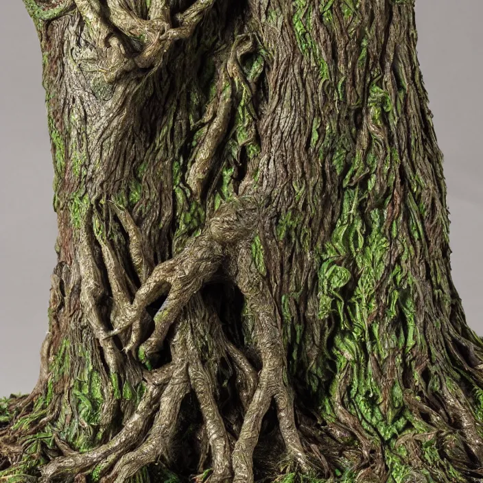 Prompt: a detailed figure of an ent from lord of the rings, tree, first 4 figures, detailed product photo