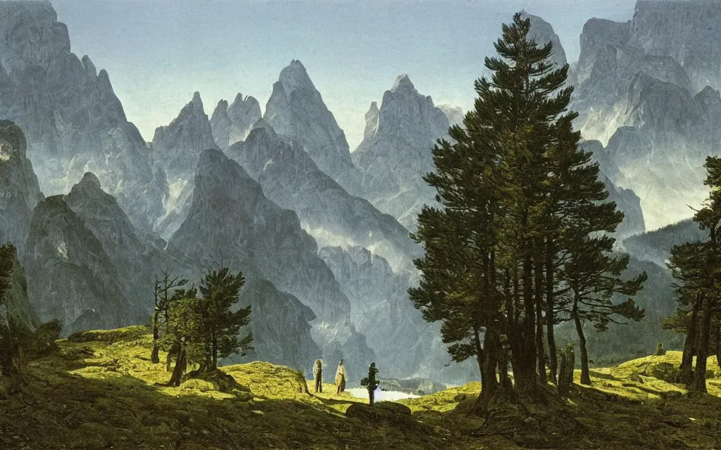 Image similar to berchtesgaden by caspar david friedrich