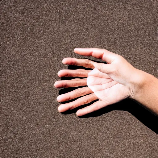 Prompt: human hand, five fingers, XF IQ4, f/1.4, ISO 200, 1/160s, 8K, RAW, unedited, symmetrical balance, in-frame, sharpened