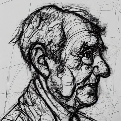 Image similar to a realistic yet scraggly portrait sketch of the side profile of a stern and sophisticated patrick star, trending on artstation, intricate details, in the style of frank auerbach, in the style of sergio aragones, in the style of martin ansin, in the style of david aja, in the style of mattias adolfsson