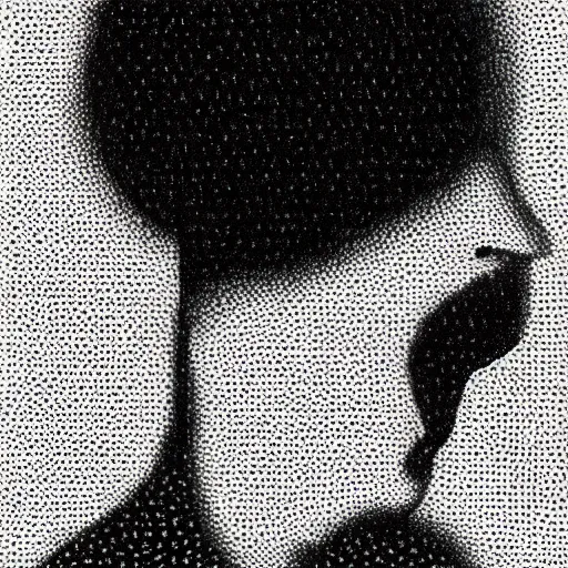 Image similar to weed smoking, drawn with dots, art, minimalist,