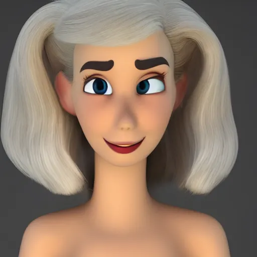 Prompt: pixar style portrait of pretty woman 85mm