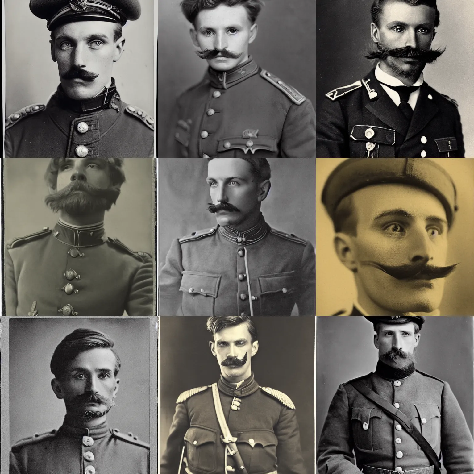 Prompt: late 1 9 th century, austro - hungarian!!! soldier ( handsome, 2 7 years old, redhead michał zebrowski with a small mustache ). old, detailed, hyperrealistic, 1 9 th century, full length, photo by munkacsi, yousuf karsh, and mednyanszky laszlo