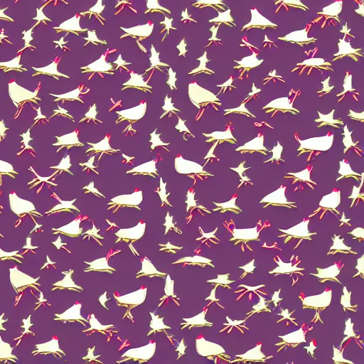 Prompt: fabric pattern of minimalistic birds