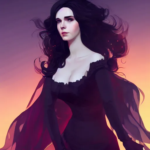 Prompt: Yennefer, ambient lighting, 4k, alphonse mucha, lois van baarle, ilya kuvshinov, rossdraws, artstation