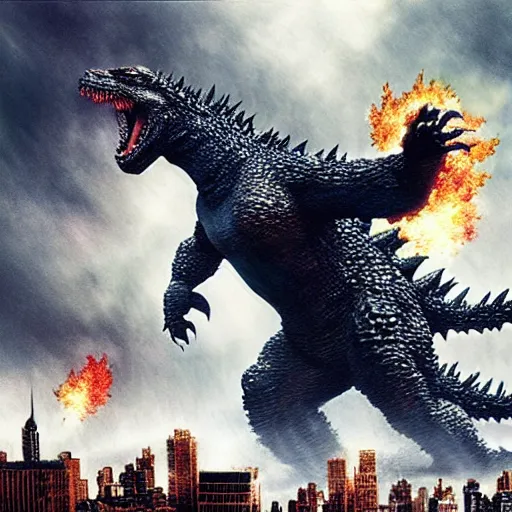 Prompt: Godzilla attacking new york, fantasy art, cinematic, highly detailed, sharp