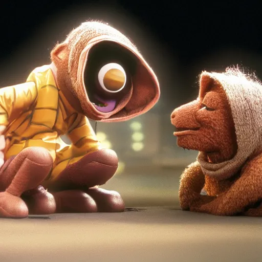 Prompt: ALF and E.T. on the set of Seinfeld, highly detailed, octane render