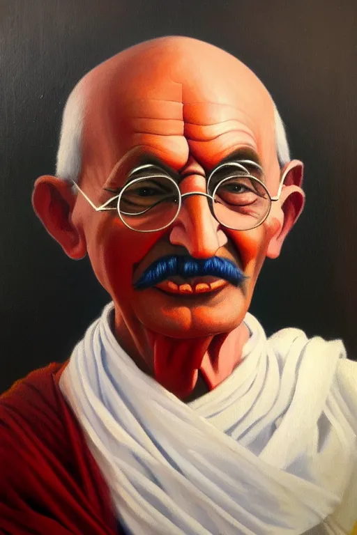 Prompt: full body portrait of donald trump as mahatma gandhi, oil on canvas by william sidney mount, hindu art, great soul, irish folk, trending on artstation