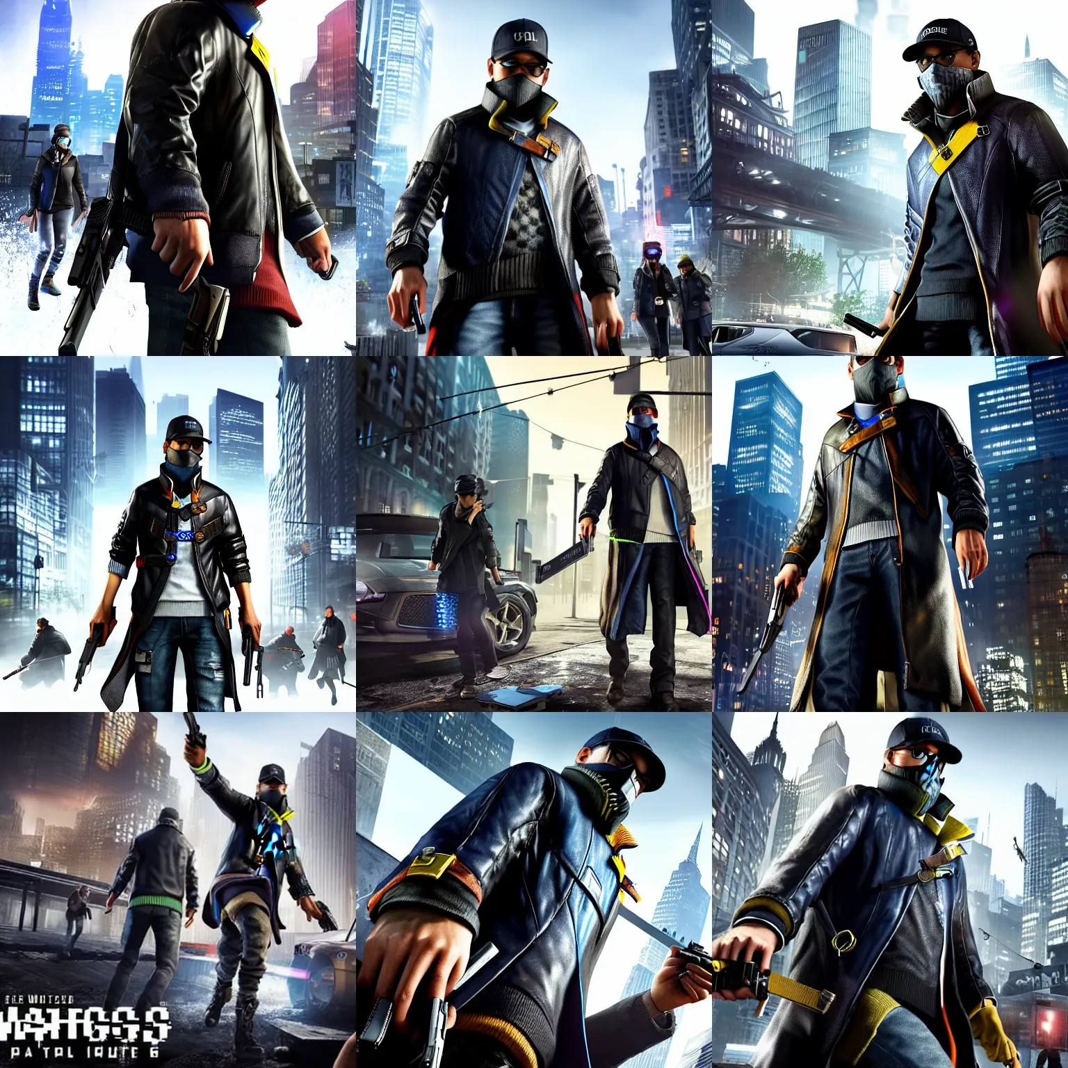 Prompt: watch dogs 5 game cover art , female protagonist, inclusive, ultra sharp, photoreal, 4kquality, vibrant, night