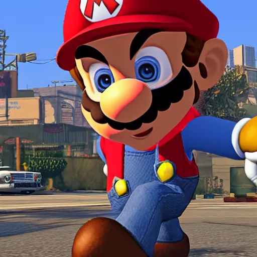 Image similar to mario in gta V