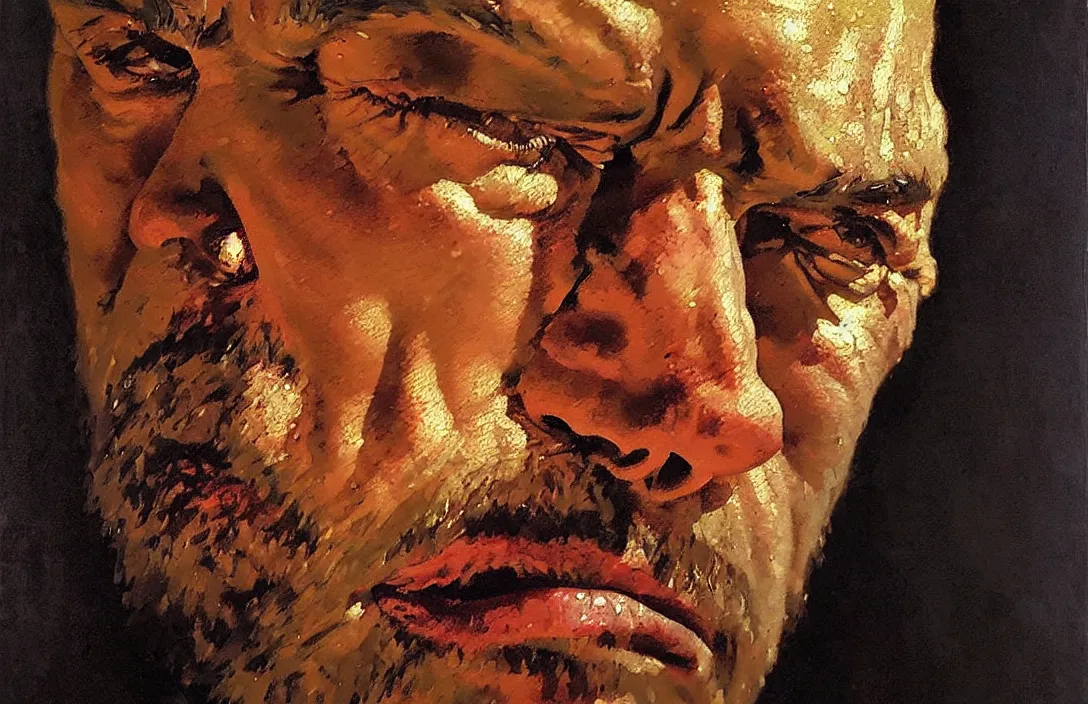 Prompt: portrait of joe rogan!!!!!!!!!!!!!!!!!!!!!!!!!!!, detailed face, detailed painting,, epic lighting, by ilya repin, phil hale and kent williams