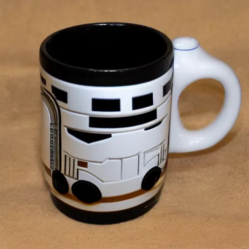 Image similar to 3CPO Mechanical Coffee Mug, still from star wars,