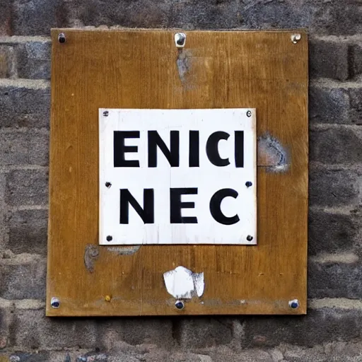 Image similar to E N C O I N T E R sign reads ' E N C O I N T E R '