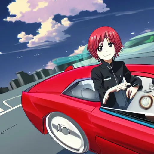 Prompt: car anime