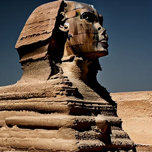 Image similar to the sphinx of giza, cinematic lighting