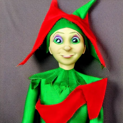 Prompt: green skinned elf with nose slits