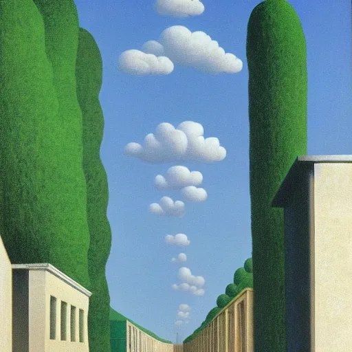 Image similar to tunnel by René Magritte