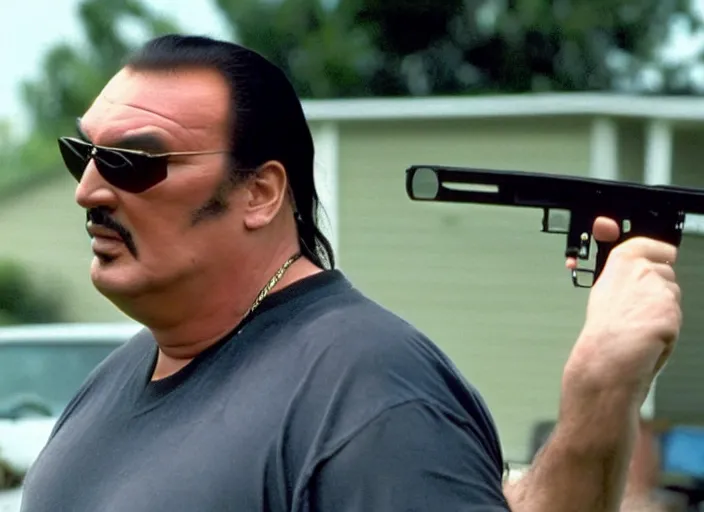 Image similar to steven seagal as julian in a still from the tv show trailer park boys (2001)