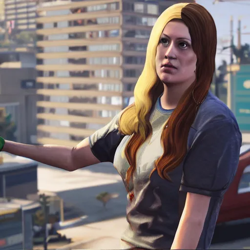 Image similar to emily willis as a character in gtav