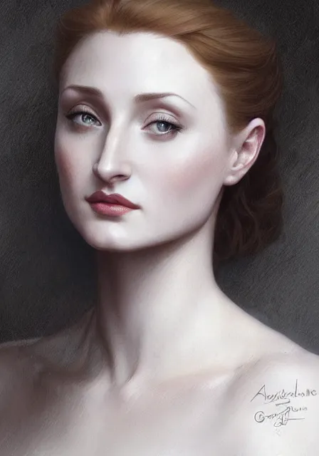 Image similar to sansa angeline jolie gessica chastain, intricate, elegant, highly detailed, digital painting, artstation, concept art, smooth, sharp focus, illustration, art by artgerm and greg rutkowski and alphonse mucha and william - adolphe bouguereau