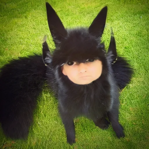 Prompt: a photo of a real life Umbreon,Pokemon, real life size