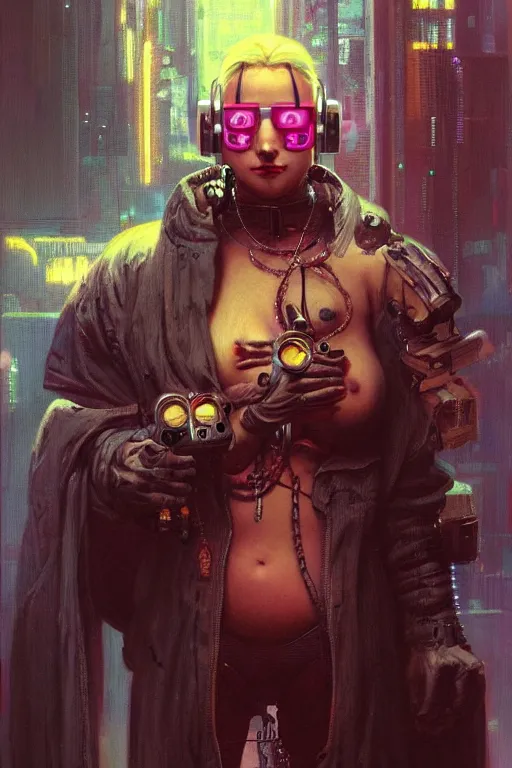 Image similar to cyberpunk peppa pig, character design, painting by gaston bussiere, katsuya terada, frank frazetta, tom of finland, trending on artstation