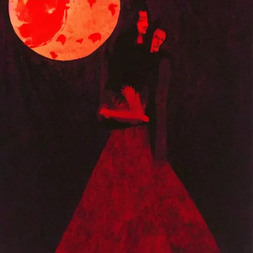 Image similar to betrayal of lovers under a red moon