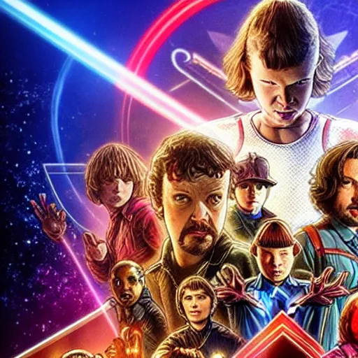 Image similar to the avengers are in stranger things