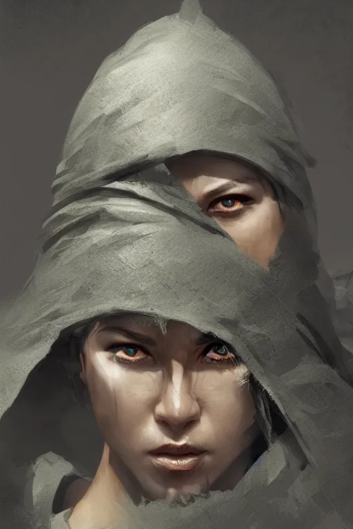 Image similar to powerfull and fierce ninja, close - up portrait, fierce, intricate, elegant, volumetric lighting, scenery, digital painting, highly detailed, artstation, sharp focus, illustration, concept art, ruan jia, steve mccurry