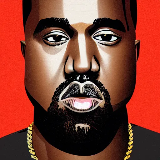 Image similar to kanye west in stephen bliss illustration artwork of kanye west, face, digital art, digital painting, art station, wlop, sharp focus, illustration by stephen bliss, artstation