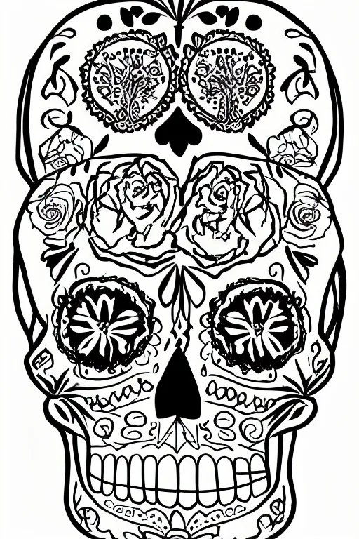 Image similar to Illustration of a sugar skull day of the dead girl, art by rupi kaur