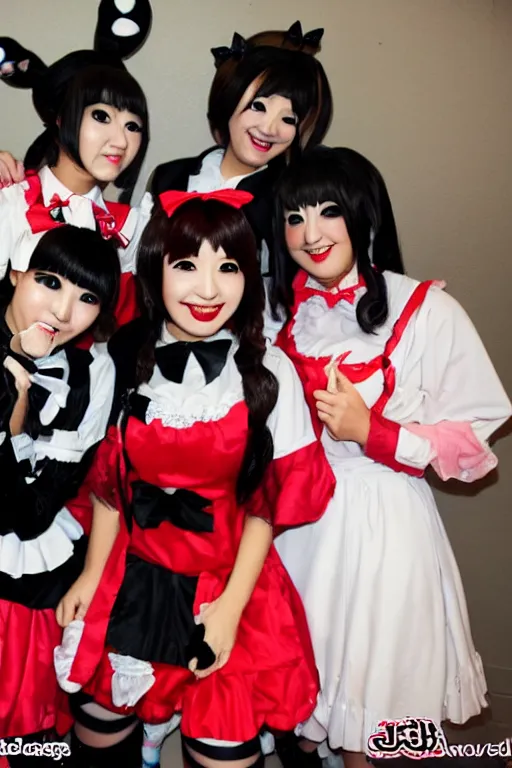 Image similar to Japanese maid cafe, Halloween, cosplay