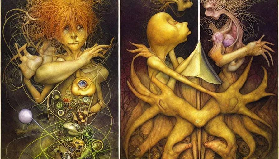 Image similar to the two complementary forces that make up all aspects and phenomena of life, by Brian Froud