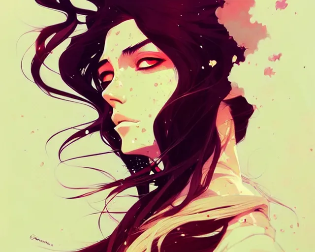 Prompt: a ultradetailed beautiful panting of a stylish woman with flowing hair, by conrad roset, greg rutkowski and makoto shinkai, trending on artstation