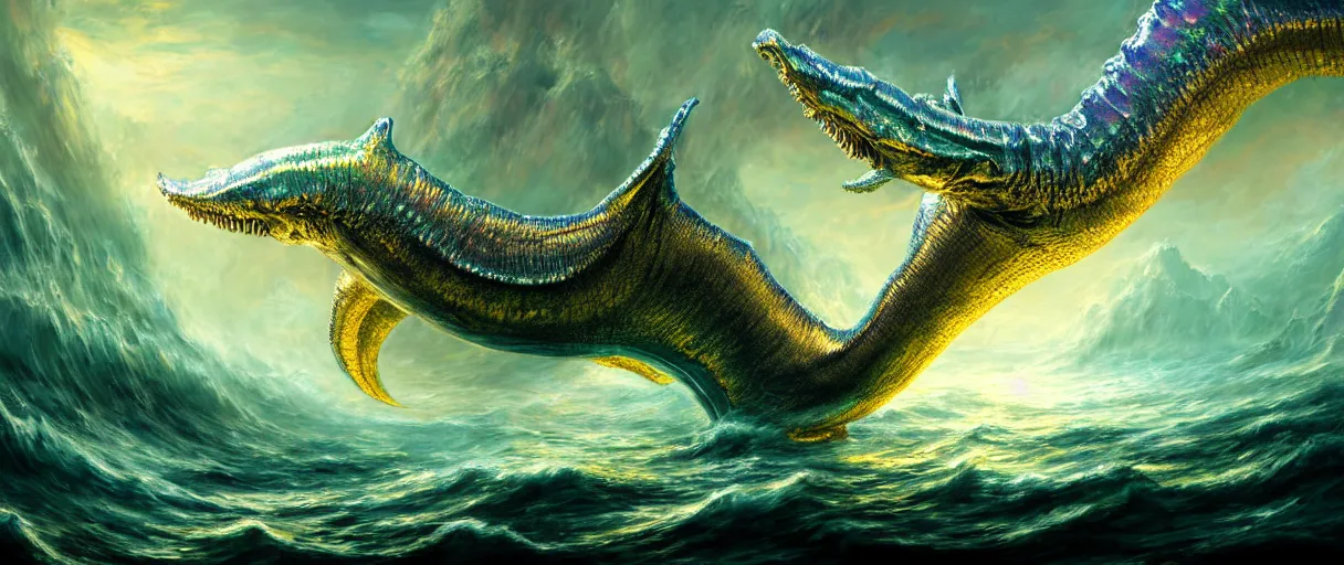 Image similar to hyperrealistic very intricate rococo iridescent white leviathan swallowing the earth digital painting concept art james white! cinematic soft glow yellow lighting low angle hd 8k sharp shallow depth of field